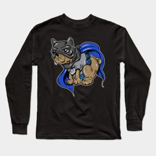 Superhero Pug French Bulldog Long Sleeve T-Shirt